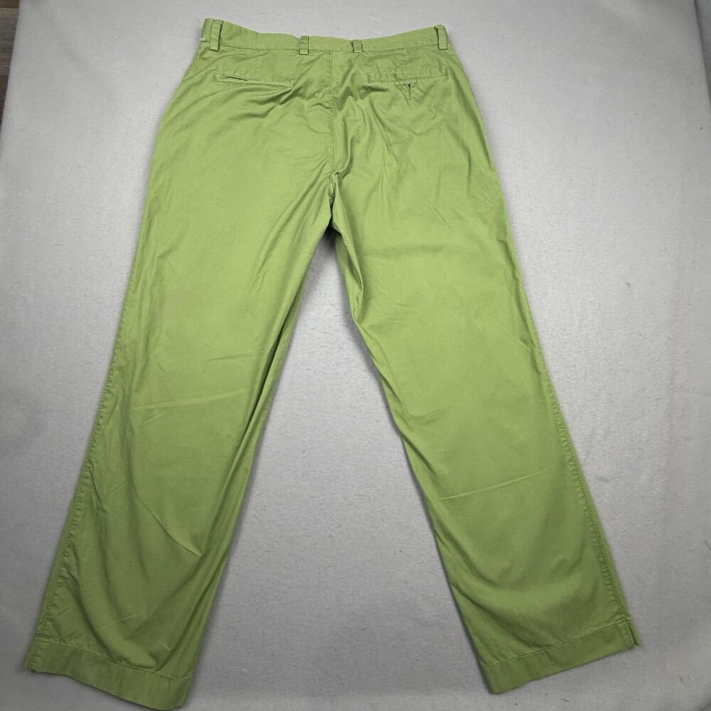 J Crew Stanton Chino Pants 34x32 Mens Apple Green Chartreuse Straight Leg - Picture 10 of 10